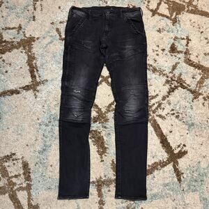 G Star Raw Rackam 3D Skinny Jeans Size 34x34 Black